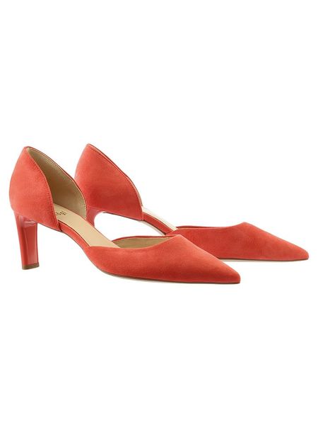 Högl Skórzane czółenka w kolorze czerwonym rozmiar: 41. Czerwone czółenka HÖGL, bez wzorów, bez obcasa, bez zapięcia. Za 283,48 zł.