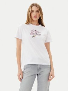 HUGO T-Shirt Damacia_5 50540237 Biały Regular Fit. Białe t-shirty Hugo, xs, bez wzorów, z bawełny, bez kołnierzyka, bez ramiączek. Za 159,99 zł.