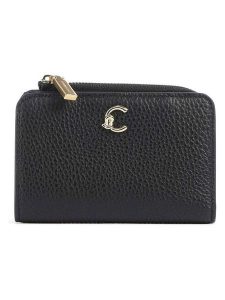 COCCINELLE Skórzany portfel w kolorze czarnym - 13 x 9 cm rozmiar: onesize. Czarne portfele Coccinelle, bez wzorów, z materiału. Za 383,80 zł.