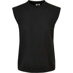 Wyściełane ramiona tank top dla kobiet Urban Classics GT. Czarne topy Urban Classics, bez wzorów, bez kołnierzyka, bez ramiączek. Za 152,50 zł.
