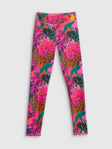 4F Legginsy do pływania damskie - multikolor S. Brązowe legginsy 4f, bez wzorów, z materiału, długie. Za 129,99 zł.