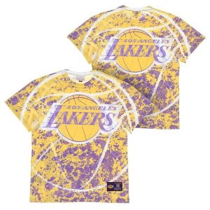 Koszulka Los Angeles Lakers NBA Jumbotron Submimated. Żółte bluzki MITCHELL & NESS, bez wzorów, sportowe, bez kołnierzyka, bez ramiączek. Za 258,00 zł.