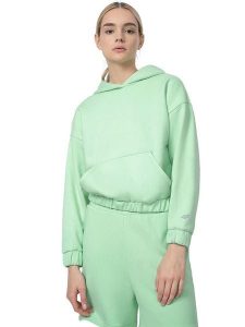 4F Bluza w kolorze miętowym rozmiar: L. Zielone bluzy 4f, l, bez wzorów, z kapturem. Za 79,99 zł.