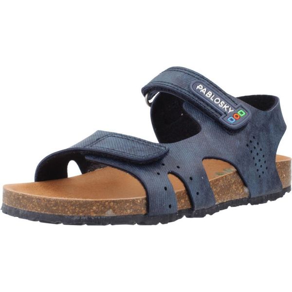 Sandały PABLOSKY 516723P Niebieski. Niebieskie sandały PABLOSKY, bez wzorów, z syntetyku, bez obcasa, bez zapięcia. Za 202,99 zł.