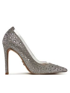 Steve Madden Szpilki Lineup-R s SM11003635 Srebrny. Szare szpilki Steve Madden, bez wzorów, z tworzywa sztucznego, bez obcasa. Za 469,99 zł.