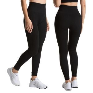 Legginsy damskie XTREXO Lexi Up Seamless Leggings. Czarne legginsy XTREXO, bez wzorów. Za 59,99 zł.