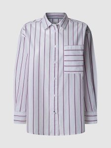 Pepe Jeans Koszula "Cherry" w kolorze biało-jasnoróżowo-czarnym rozmiar: S. Białe koszule Pepe Jeans, s, bez wzorów, z bawełny, bez kołnierzyka, bez ramiączek. Za 197,63 zł.