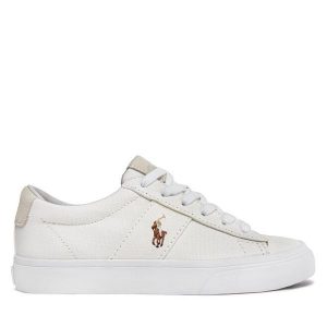 Polo Ralph Lauren. Białe trampki Polo Ralph Lauren, bez wzorów, bez zapięcia. Za 279,99 zł.