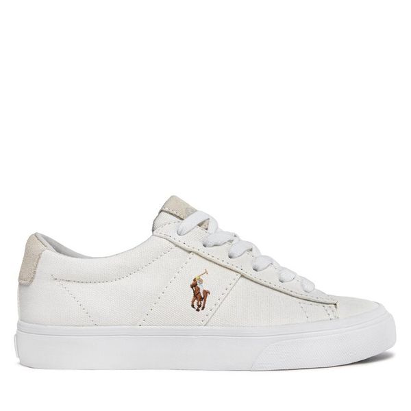 Tenisówki Polo Ralph Lauren. Białe trampki Polo Ralph Lauren, bez wzorów, bez zapięcia. Za 279,99 zł.