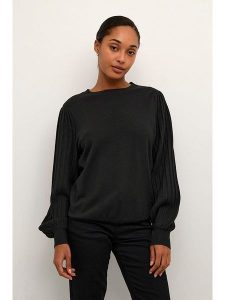 Kaffe Sweter "Alone" w kolorze czarnym rozmiar: S. Czarne swetry oversize Kaffe, s, bez wzorów, bez ramiączek. Za 162,95 zł.