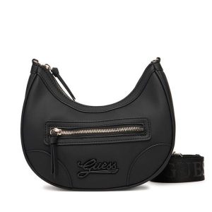 Torebka Guess. Czarne listonoszki Guess, z aplikacjami, bez dodatków. Za 219,99 zł.