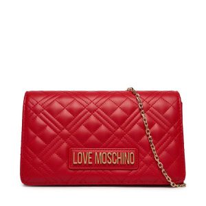 Torebka LOVE MOSCHINO. Czerwone torebki wieczorowe LOVE MOSCHINO, bez wzorów, bez dodatków. Za 639,99 zł.