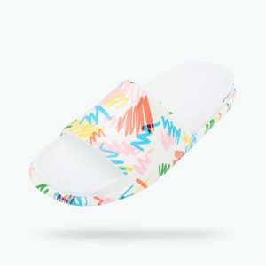 Klapki NATIVE SPENCER LX PRINT CRAYOLA. Klapki NATIVE SHOES, bez wzorów, bez obcasa. Za 79,99 zł.