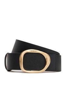 TWINSET Pasek Damski 252TA402A Czarny. Czarne paski Twinset, bez wzorów, ze skóry. Za 372,91 zł.