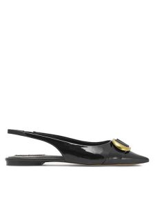 Nine West Sandały WFA2551-1 Czarny. Czarne sandały Nine West, bez wzorów, ze skóry, bez obcasa, na płaskiej podeszwie, bez zapięcia. Za 139,99 zł.