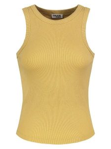 Sublevel Top w kolorze żółtym rozmiar: S. Żółte topy Sublevel, s, bez wzorów, bez kołnierzyka, bez ramiączek. Za 39,99 zł.