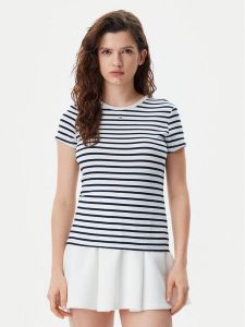 Tommy Jeans T-Shirt Essential DW0DW17383 Granatowy Slim Fit. Niebieskie t-shirty Tommy Jeans, xxs, bez wzorów, z bawełny, bez kołnierzyka, bez ramiączek. Za 129,99 zł.