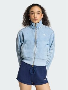 Adidas Kurtka jeansowa Firebird KQ6492 Niebieski Slim Fit. Niebieskie kurtki ADIDAS, m, bez wzorów, z bawełny, bez kaptura. Za 369,99 zł.