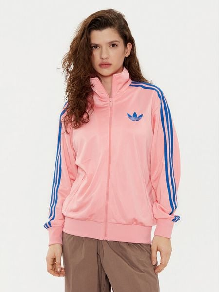 Adidas Bluza adicolor Classic Firebird JP2302 Różowy Loose Fit. Czerwone bluzy ADIDAS, xs, bez wzorów, z syntetyku, bez kaptura. Za 219,99 zł.