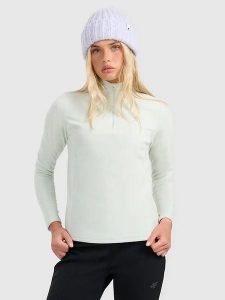 4F Bluza polarowa w kolorze miętowym rozmiar: S. Zielone bluzy 4f, s, bez wzorów, z polaru, bez kaptura. Za 58,95 zł.