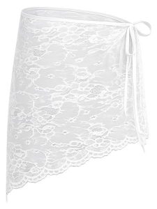 Sublevel Spódnica w kolorze białym rozmiar: S/M. Białe spódnice Sublevel, m, bez wzorów, z koronki, mini. Za 60,99 zł.