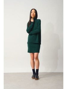 AUTHENTIC CASHMERE Kaszmirowy golf w kolorze ciemnozielonym rozmiar: M. Zielone golfy AUTHENTIC CASHMERE, bez wzorów, z kaszmiru. Za 391,99 zł.