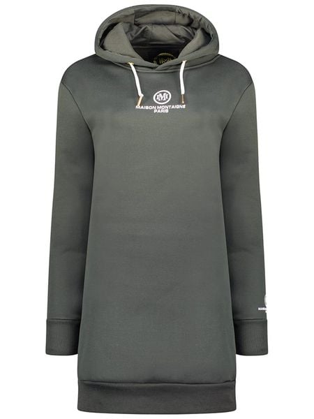 Maison Montaigne Sukienka dresowa "Gilongmai" w kolorze antracytowym rozmiar: M. Czarne sukienki Maison Montaigne, m, bez wzorów, z dresówki, bez kołnierzyka, bez ramiączek, mini. Za 91,99 zł.