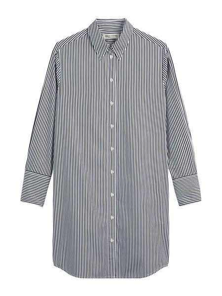 Marc O´Polo Sukienka w kolorze granatowo-białym rozmiar: 36. Białe sukienki bez wzorów, z bawełny, bez kołnierzyka, bez ramiączek, mini. Za 191,88 zł.