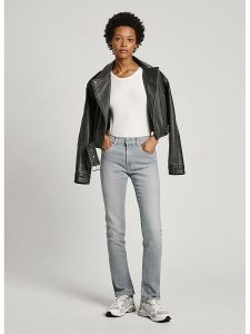 Pepe Jeans Dżinsy - Slim fit - w kolorze jasnoszarym rozmiar: W32/L32. Szare jeansy Pepe Jeans, z aplikacjami, z jeansu. Za 197,63 zł.