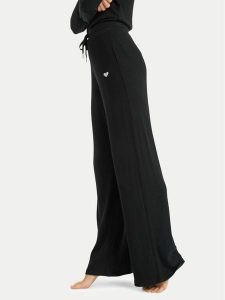 Roxy Spodnie dresowe Rise & Vibe New Rib ERJNP03673 Czarny Relaxed Fit. Czarne spodnie dresowe Roxy, m, bez wzorów, z dresówki. Za 279,99 zł.