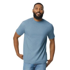 Koszulka Unisex Dla Dorosłych Softstyle Midweight. Niebieskie bluzki GILDAN, xl, bez wzorów, sportowe, bez kołnierzyka, bez ramiączek. Za 33,99 zł.