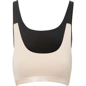 Biustonosz bustier z bawełny organicznej (2 szt.). Czarne biustonosze bonprix, bez wzorów, z bawełny. Za 92,99 zł.