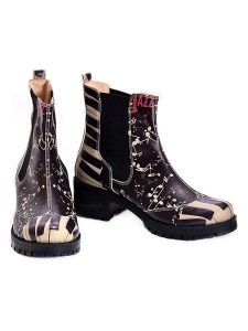 Goby Sztyblety w kolorze beżowo-czarnym rozmiar: 37. Brązowe botki Goby, bez wzorów, z materiału, bez zapięcia. Za 260,99 zł.