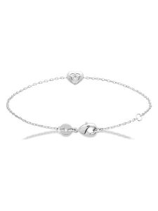 L'Atélier Précieux Srebrna bransoletka z elementem ozdobnym rozmiar: onesize. Szare bransoletki l'Atelier precieux, z cyrkonią, srebrne. Za 126,99 zł.