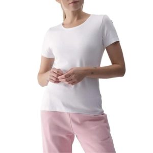 Koszulka Damska 4F. Białe koszulki sportowe 4f, bez wzorów, bez ramiączek. Za 66,99 zł.