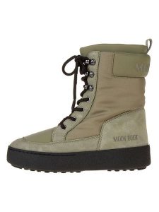 Moon Boot Skórzane botki "Ltrack Combat" w kolorze khaki rozmiar: 39. Brązowe botki Moon Boot, bez wzorów, z materiału, bez obcasa, bez zapięcia. Za 528,34 zł.