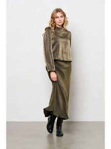 &Co Woman Bluzka "Elin" w kolorze złotym rozmiar: XL. Żółte bluzki &Co Woman, xl, bez wzorów, bez kołnierzyka, bez ramiączek. Za 101,70 zł.