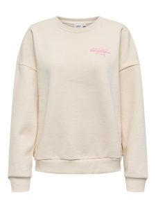 ONLY Bluza w kolorze kremowym rozmiar: XS. Brązowe bluzy ONLY, xs, bez wzorów, z bawełny, bez kaptura. Za 91,77 zł.