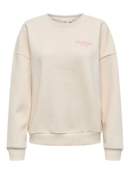 ONLY Bluza w kolorze kremowym rozmiar: XS. Brązowe bluzy ONLY, xs, bez wzorów, z bawełny, bez kaptura. Za 91,77 zł.