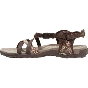 Merrell TERRAN LATTICE II Sandały trekkingowe dark earth. Brązowe buty trekkingowe marki Merrell, z materiału. Za 359,00 zł.