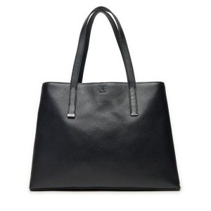 Torebka Calvin Klein. Czarne shopper bag Calvin Klein, bez wzorów, bez dodatków. Za 439,99 zł.