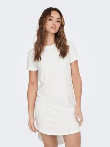 JDY Sukienka codzienna Ivy 15174793 Biały Regular Fit. Białe kombinezony JDY, na co dzień, m, bez wzorów, z syntetyku, bez kołnierzyka, bez ramiączek, proste. Za 79,99 zł.