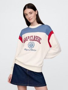 GAP Bluza w kolorze kremowym rozmiar: L. Brązowe bluzy GAP, l, bez wzorów, bez kaptura. Za 162,49 zł.