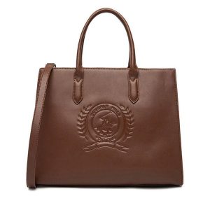 Torebka Beverly Hills Polo Club. Brązowe torebki klasyczne Beverly Hills Polo Club, bez wzorów, bez dodatków. Za 199,99 zł.