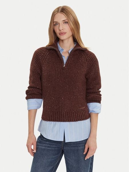 Tommy Jeans Sweter DW0DW21686 Brązowy Relaxed Fit. Brązowe swetry klasyczne Tommy Jeans, l, z jeansu, bez kołnierzyka. Za 359,99 zł.
