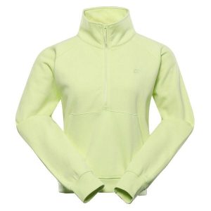 Bluza damska bawełniana Alpine Pro Negga. Żółte bluzy Alpine Pro, bez wzorów, z bawełny, bez kaptura. W wyprzedaży za 189,00 zł.