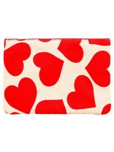 Zwillingsherz Kosmetyczka "Hearts" w kolorze czerwono-białym - 24 x 18 cm rozmiar: onesize. Białe kosmetyczki Zwillingsherz, bez wzorów, z materiału. Za 127,35 zł.