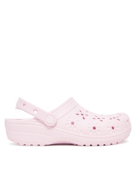 Crocs Klapki Classic Floral Cut Out Clog 210927 Różowy. Czerwone klapki Crocs, bez wzorów, z tworzywa sztucznego, bez obcasa. Za 159,99 zł.