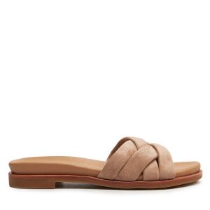 Klapki EMU Australia. Brązowe klapki EMU Australia, bez wzorów, bez obcasa. Za 179,00 zł.