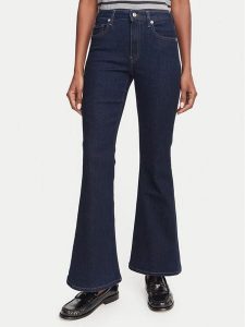 Tommy Hilfiger Jeansy Luna WW0WW52185 Granatowy Flare Fit. Niebieskie jeansy TOMMY HILFIGER, bez wzorów, z bawełny. Za 476,99 zł.